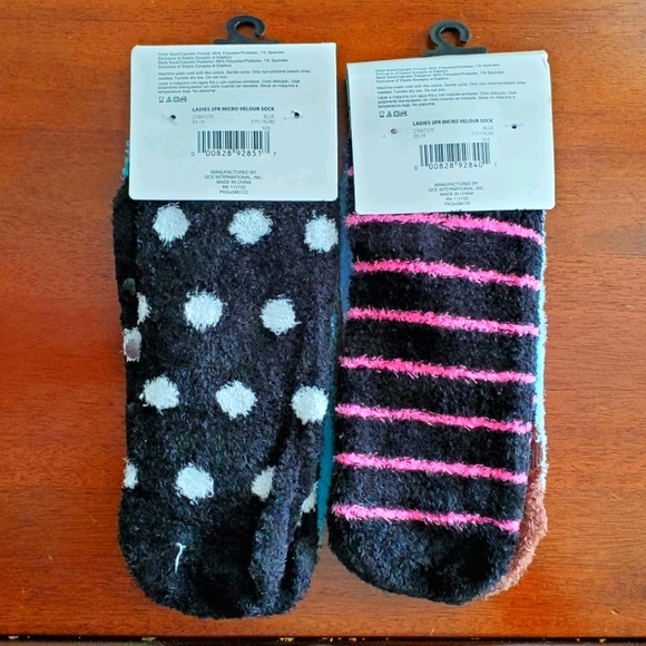 Price drop! 2 packs of 2-pack Micro Velour Socks - Picture 2 of 3